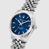 Maserati Competition Blue Dial Silver Stainless Steel Strap Men's Watch R8853100056