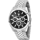 Maserati Attrazione Black Dial Stainless Steel Men's Watch - Chronograph | R8853151022