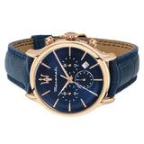 Maserati Epoca Blue Dial Leather Strap Men Watch R8871618013