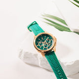 Maserati Successo Chronograph Green Silicone Strap Men Watch R8871621038
