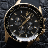 Maserati Sfida Black Silicon Strap Men's Watch - Chronograph | R8871640001