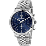 Maserati Epoca Blue Dial Silver Stainless Steel Strap Men Watch R8873618024