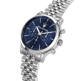 Maserati Epoca Blue Dial Silver Stainless Steel Strap Men Watch R8873618024