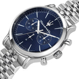 Maserati Epoca Blue Dial Silver Stainless Steel Strap Men Watch R8873618024