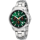 Maserati Successo Green Dial Men's Watch - Chronograph | R8873621043