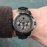 Maserati Successo Black Stainless Steel Strap Men's Watch R8873654004