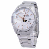 Orient Moonphase Silver Stainless Steel Strap Unisex Watch RA-AK0306S10B