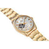 Orient Semi Skeleton Gold Stainless Steel Strap Men Watch RA-AR0007S10B