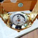 Orient Semi Skeleton Gold Stainless Steel Strap Men Watch RA-AR0007S10B