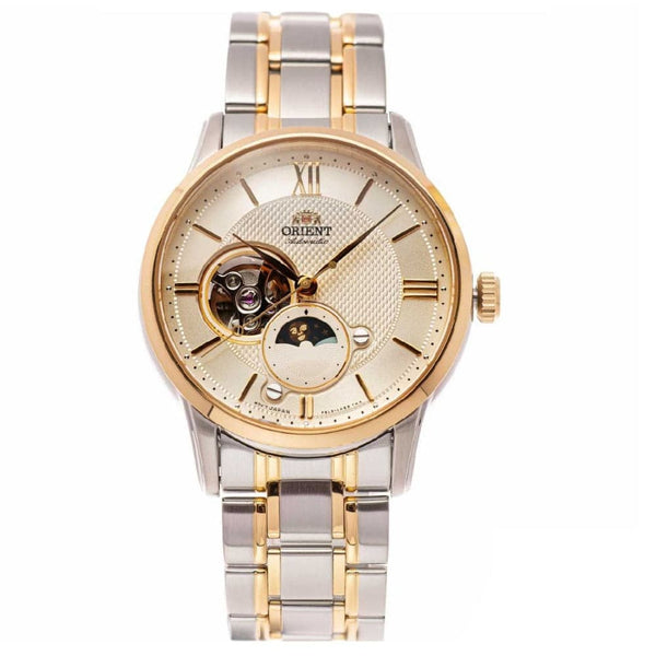 Orient Automatic White Dial Two-Tone Stainless Steel Strap Men Watch RA-AS0007S10B