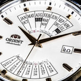 Orient Casual White Dial Brown Leather Strap Men Watch RA-BA0005S10B