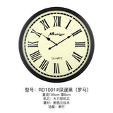 Mapple Leaf Grande Roma XL Oversized Wall Clock – Dark Black Model RD1001#