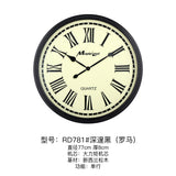 Mapple Leaf Grande Roma Oversized Wall Clock – Dark Black Model RD781#