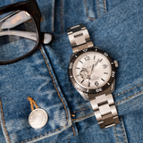 Orient Star Silver Stainless Steel Strap Men Watch RE-AT0107S00B