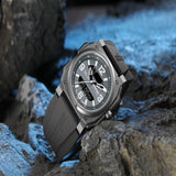 Infantry Revolution Series The Dual Timer (Grey) Silicone Strap Men Watch REVO-AD-01-V2