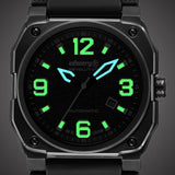 Infantry Revolution Series The Autopilot Black Silicone Strap Men Watch REVO-AUTO-03-V2