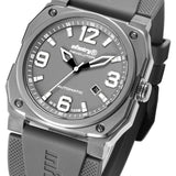 Infantry Revolution Series The Autopilot Grey Silicone Strap Men Watch REVO-AUTO-04-V2