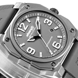 Infantry Revolution Series The Autopilot Grey Silicone Strap Men Watch REVO-AUTO-04-V2