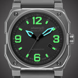 Infantry Revolution Series The Autopilot Grey Silicone Strap Men Watch REVO-AUTO-04-V2