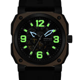 Infantry Revolution The Skeleton Black Silicone Strap Men Watch REVO-SKL-02-V2