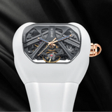 Cronus Art Sport R1 Precision White Strap Men's Watch -  Skeleton Dial | RI-001