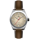 INFINITIE OVETTO IVORY DIAL BROWN LEATHER STRAP WATCH RM-R4-01