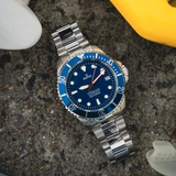Ratio Free Diver Silver Stainless Steel Strap Men's Watch RTF043