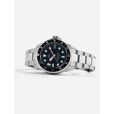 Ratio Freediver GMT Black Dial Silver Stainless Steel Strap Men's Watch RTF051