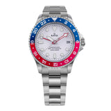 Ratio FreeDiver GMT Series Sapphire Stainless Steel White Dial Blue Red Pepsi Bezel Automatic RTF061 200M Men's Watch