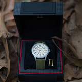 Ratio Quest Men's Field Watch Sapphire Canvas Strap Quartz RTQ019 100M Lewis And Clark Edition