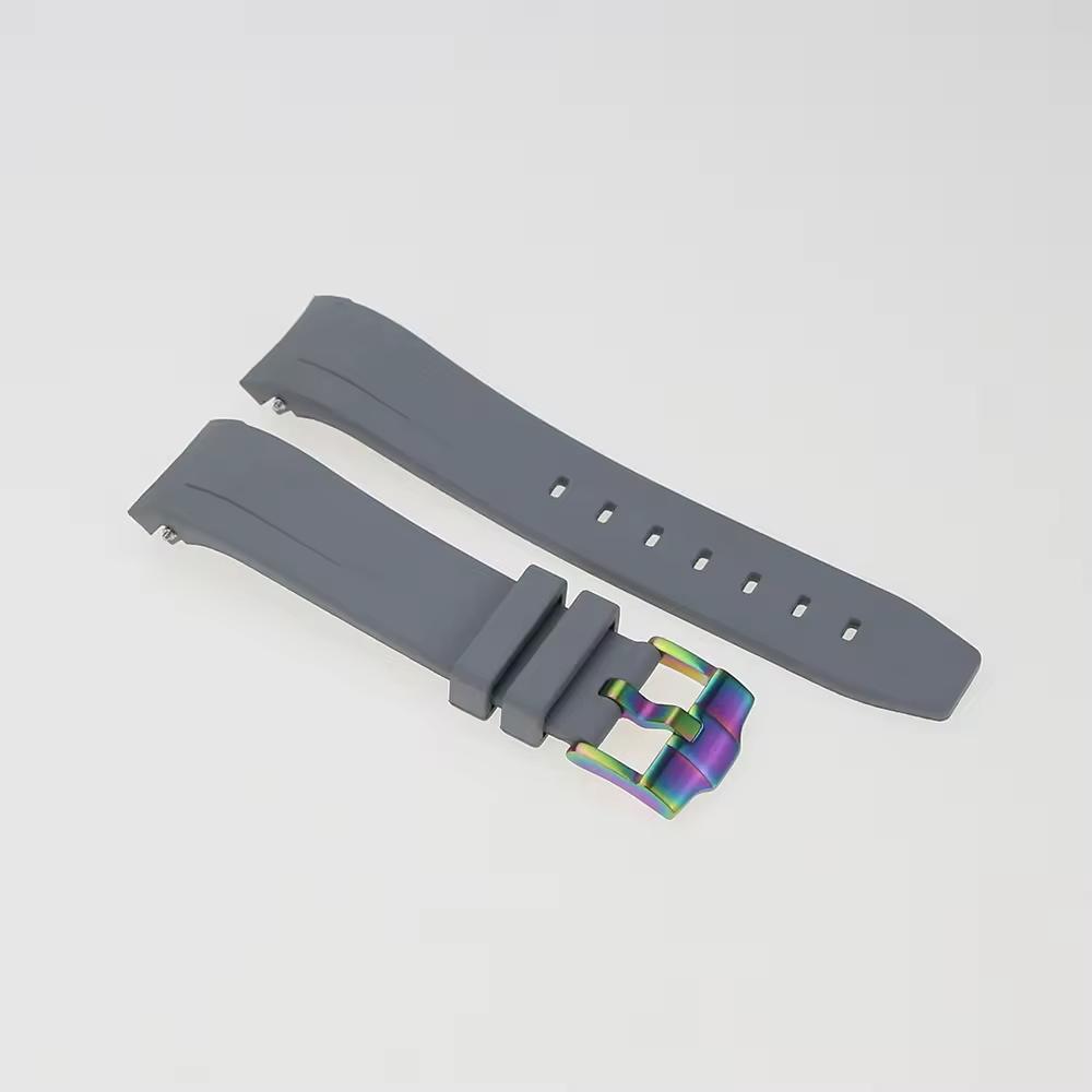 FKM Rubber Watch Strap: Grey
