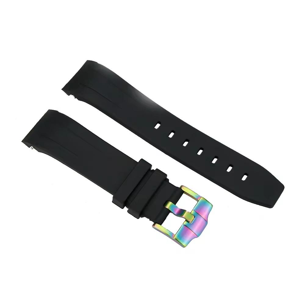 FKM Rubber Watch Strap: Black