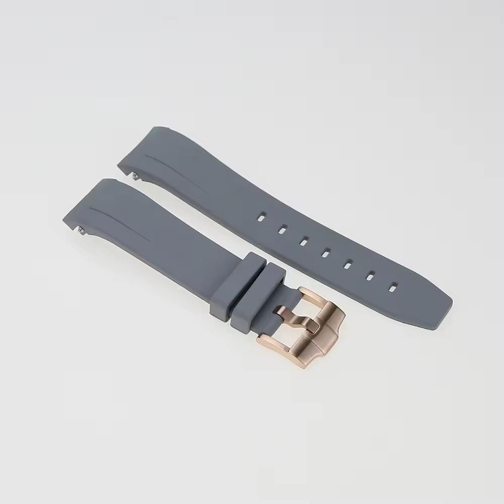 FKM Rubber Watch Strap: Grey