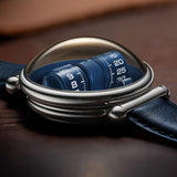 Vortichron Automatic Calfskin Leather Strap Men's Watch - Double Roller | Royal Blue