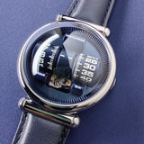 Vortichron Automatic Calfskin Leather Strap Men's Watch - Double Roller | Royal Blue