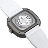 Sevenfriday Automatic Skeleton Dial White Leather Strap Men Watch SF-T1/05