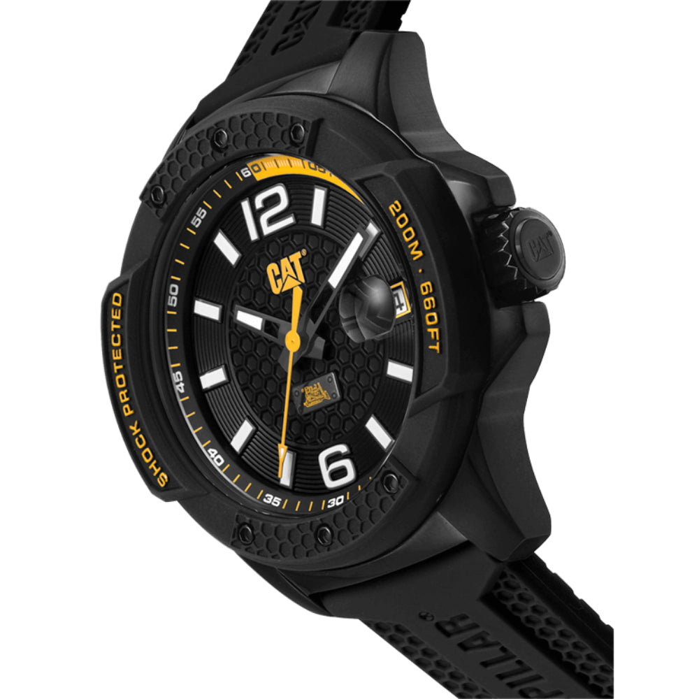 Caterpillar Shockmaster Evo Black Silicone Strap Men's Watch SJ.161.21.137