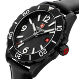 Swiss Military Hanowa Carbon Peak Black Dial & Leather Strap Men Watch SMWGB0000230