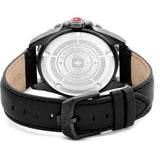 Swiss Military Hanowa Carbon Peak Black Dial & Leather Strap Men Watch SMWGB0000230