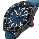 Swiss Military Hanowa Carbon Peak Blue Dial & Leather Strap Men Watch SMWGB0000250