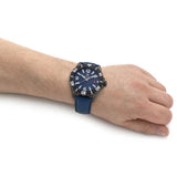 Swiss Military Hanowa Carbon Peak Blue Dial & Leather Strap Men Watch SMWGB0000250