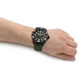 Swiss Military Hanowa Carbon Peak Green Dial & Leather Strap Men Watch SMWGB0000251