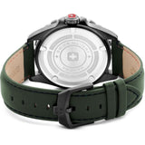 Swiss Military Hanowa Carbon Peak Green Dial & Leather Strap Men Watch SMWGB0000251