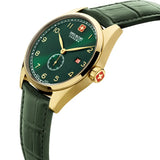 Swiss Military Hanowa Green Leather Strap Men Watch SMWGB0000710