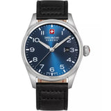 Swiss Military Hanowa Black Leather Strap Men Watch SMWGB0000805