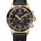 Swiss Military Hanowa Heritage Black Leather Strap Men's Watch SMWGC0007610