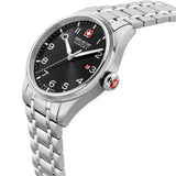 Swiss Military Hanowa Thunderbolt Black Dial Silver Stainless Steel Strap Men Watch SMWGH0000801