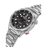 Swiss Military Hanowa Black Dial Stainless Steel Strap Men's Watch SMWGH0006404