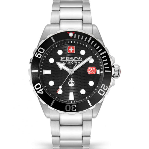 Swiss Military Hanowa Offshore Diver II Silver Stainless Steel Strap Men Watch SMWGH2200301