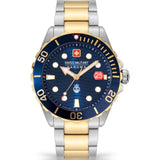 Swiss Military Hanowa Offshore Diver II Blue Dial Two-Tone Stainless Steel Strap Men Watch SMWGH2200360